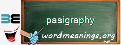 WordMeaning blackboard for pasigraphy